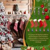 Set of 4 Metal Decoration Christmas Stocking Holders Fireplace Hanger Hooks for Mantle Fireplace Home Kitchen