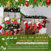 Set of 4 Metal Decoration Christmas Stocking Holders Fireplace Hanger Hooks for Mantle Fireplace Home Kitchen