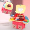 Huiye plastic kitchen cooking pot backpack toy educational pretend play kitchen play set toy in backpack case