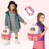 Huiye plastic kitchen cooking pot backpack toy educational pretend play kitchen play set toy in backpack case