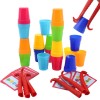 Huiye stacking toy baby plastic Board Game Designs Drinking Cup Balance Stacking Cup Games Educational baby toys