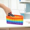 Huiye popper fidget pencil case bubble new push popit kids silicone pop popper fidget bubbles pencil case bag toy