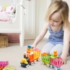 Huiye plastic train building blocks toys educational kids truck train diy puzzle building block train toy set