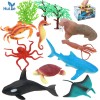 Huiye sea animal figure toys set bulk plastic sea ocean animals toys