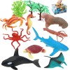 Huiye sea animal figure toys set bulk plastic sea ocean animals toys