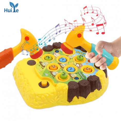 Huiye whack a mole kids toys baby educational developmental Learning activity pounding games electric toys hammer juego mental