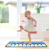 Huiye piano keyboard mat kids space animal music electronic piano blanket keyboard toy musical mat keyboard piano play mat dance