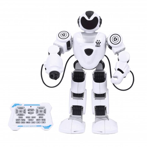 Battery operated toy with light and music rc robot smart toy