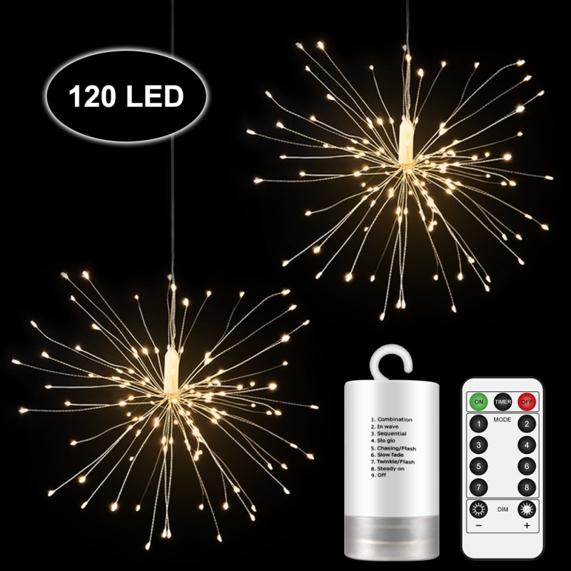 Amazon Outdoor Garden Dandelion Wedding Christmas Decoration Lighting Led Firework Light Led Starburst Sting Light