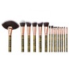Wholesale 15 pcs makeup brush set Large Fan Brush For Makeup Brush Set private label