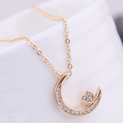 Copper  Zircon Necklace Korea Nhsc200135