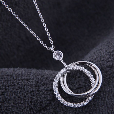 Copper  Zircon Necklace Korea Nhsc200136