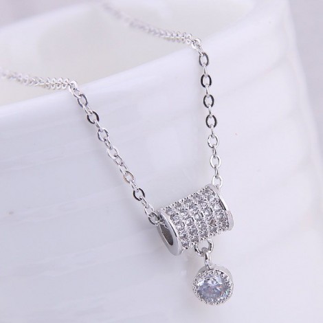 Copper  Zircon Necklace Korea Nhsc200145