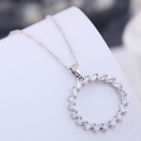 Copper  Zircon Necklace Korea Nhsc200147