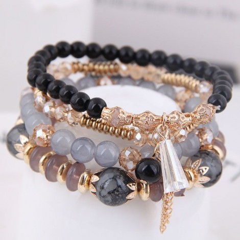 Imitated Crystal Beads Bracelet Korea Nhsc200211