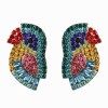 European And American Fashion Metal Studded Birdie Exaggerated Earrings Nhsc191962