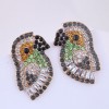 European And American Fashion Metal Studded Birdie Exaggerated Earrings Nhsc191962
