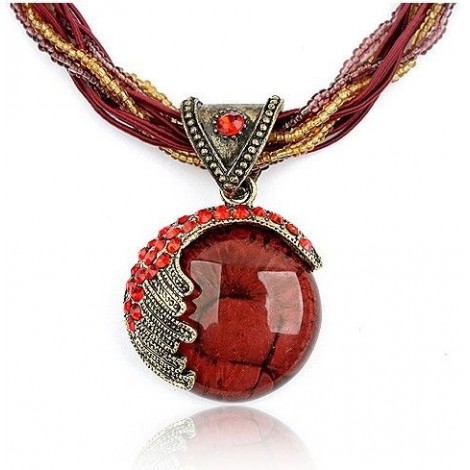 Handmade Bohemian Vintage Retro Mediterranean Necklace Nhsc191978