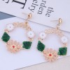 European And American Fashion Metal Simple And Sweet Flower Exaggerated Earrings Nhsc191982