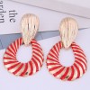 European And American Fashion Metal Simple Water Drop Exaggerated Earrings Nhsc191983