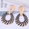 European And American Fashion Metal Simple Water Drop Exaggerated Earrings Nhsc191983