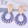 European And American Fashion Metal Simple Water Drop Exaggerated Earrings Nhsc191983