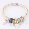 Stylish And Simple Multielement With Leather Ladies Bracelet Nhsc192537