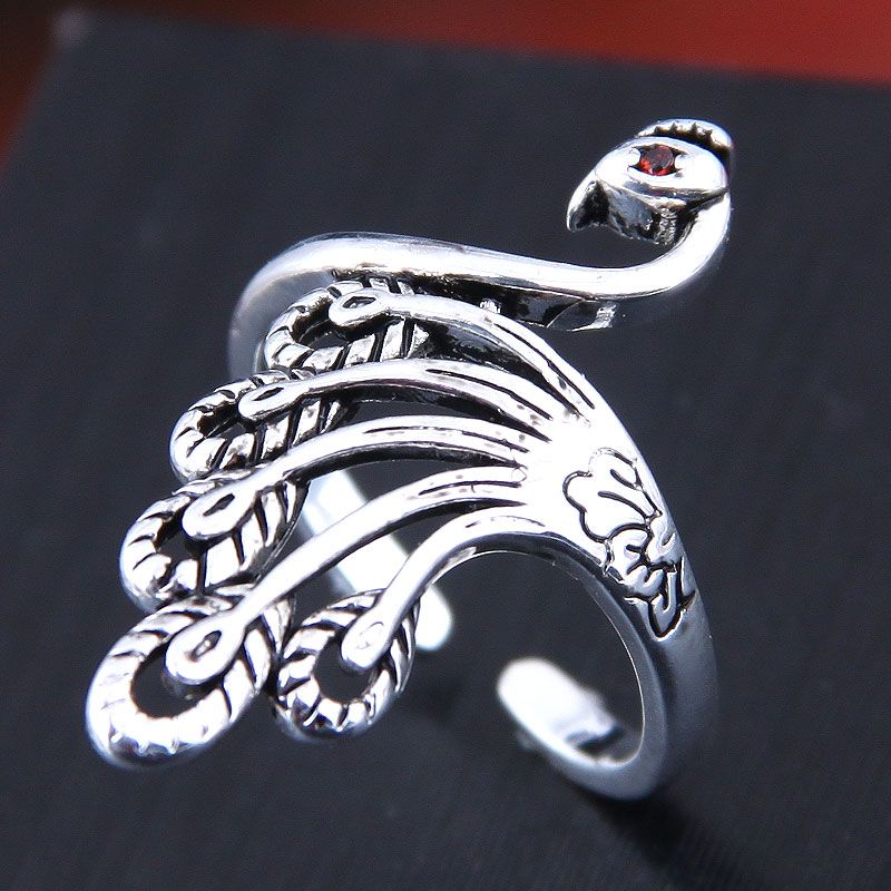 Fashion Vintage Peacock Open Ring Wholesale Nhsc192552