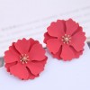 European And American Fashion Metal Exaggerated Sweet Flower Temperament Earrings Nhsc193569