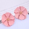 European And American Fashion Metal Exaggerated Sweet Flower Temperament Earrings Nhsc193569