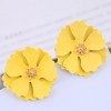 European And American Fashion Metal Exaggerated Sweet Flower Temperament Earrings Nhsc193569