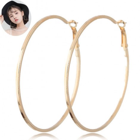 European And American Fashion Metal Simple Circle Temperament Earrings Earrings Nhsc193571