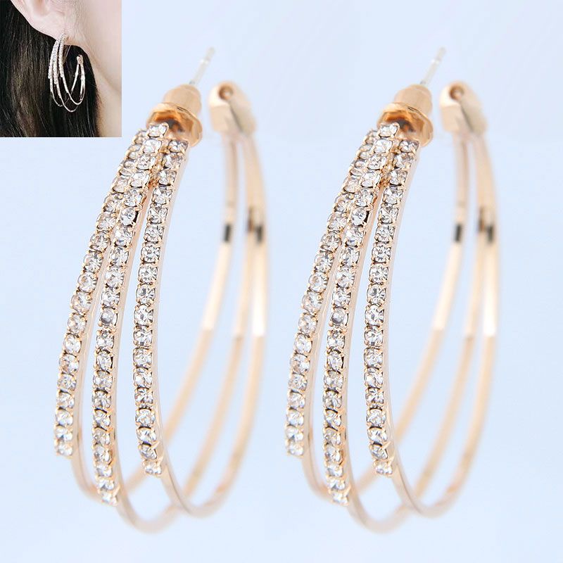 Delicate Korean Fashion Sweet Earrings With Diamonds Nhsc193686