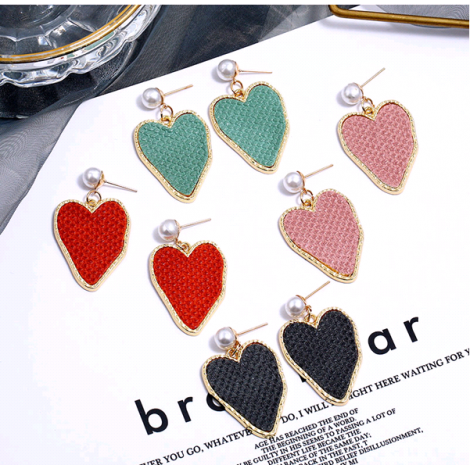 Fashion Metal Wild Irregular Love Earrings Nhsc194592