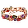 Copperplated Real Gold Elegant Mona Lisa Zircon Temperament Exaggerated Bracelet Nhsc199096