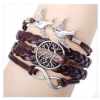 Vintage Tree Of Life Bracelet Bird Alloy Accessories Handmade Multilayer Woven Bracelet Nhsc199101
