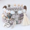 Simple Wild Disc Love Wings Tassel Personality Bead Temperament Multilayer Bracelet Nhsc199110