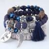 Simple Wild Disc Love Wings Tassel Personality Bead Temperament Multilayer Bracelet Nhsc199110