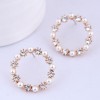 Boutique Korean Fashion Sweet Wild Pearl Flash Diamond Simple Earrings Nhsc199639