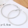 50mm Boutique Korean Fashion Metal Simple And Smooth Personality Earrings Nhsc199650