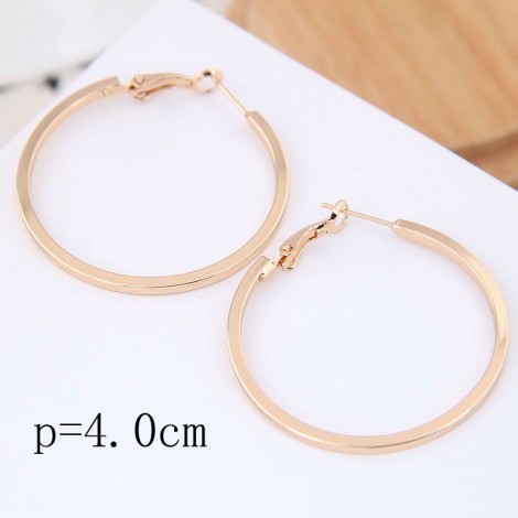 40mm Boutique Korean Fashion Metal Simple And Smooth Personality Stud Earrings Nhsc199651
