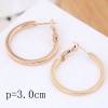 30mm Boutique Korean Fashion Metal Simple And Smooth Personality Earrings Nhsc199652