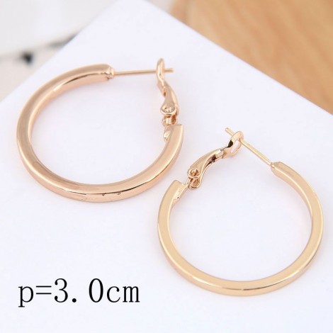 30mm Boutique Korean Fashion Metal Simple And Smooth Personality Earrings Nhsc199652