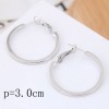 30mm Boutique Korean Fashion Metal Simple And Smooth Personality Earrings Nhsc199652