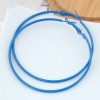 Stylish Metallic Fluorescent Simple Circles Earrings Nhsc199654
