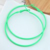 Stylish Metallic Fluorescent Simple Circles Earrings Nhsc199654