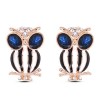 Fashion Metal Wild Flash Diamond Unique Owl Ear Studs Nhsc199656