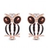 Fashion Metal Wild Flash Diamond Unique Owl Ear Studs Nhsc199656