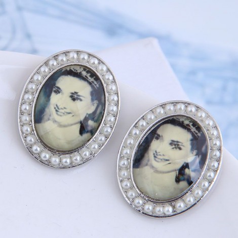 Stylish And Simple Wild Beauty Image Temperament Earrings Nhsc199674