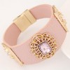 Fashion Metallic Wild Gem Leather Simple Temperament Bracelet Nhsc199676